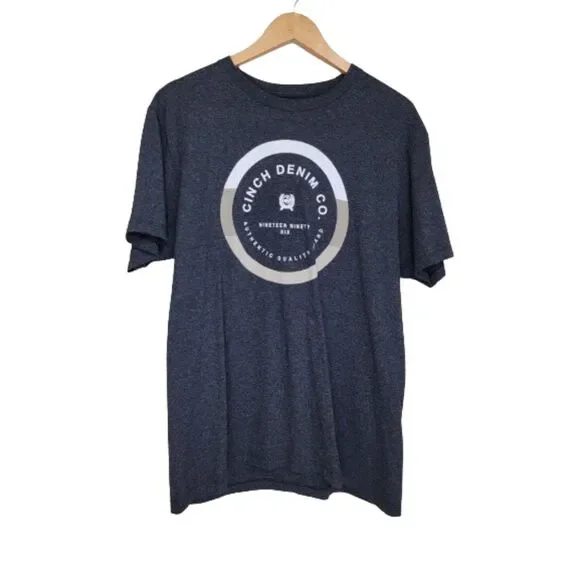 Cinch Denim Co. Heather Grey T-shirt - Large - Picture 1 of 4